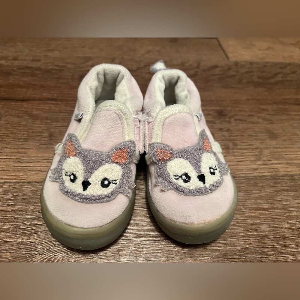 Adorable Pink Baby Shoes with Animal Design